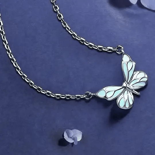 Colgante Mariposa Azul Sueño Luminoso - Tesoriel