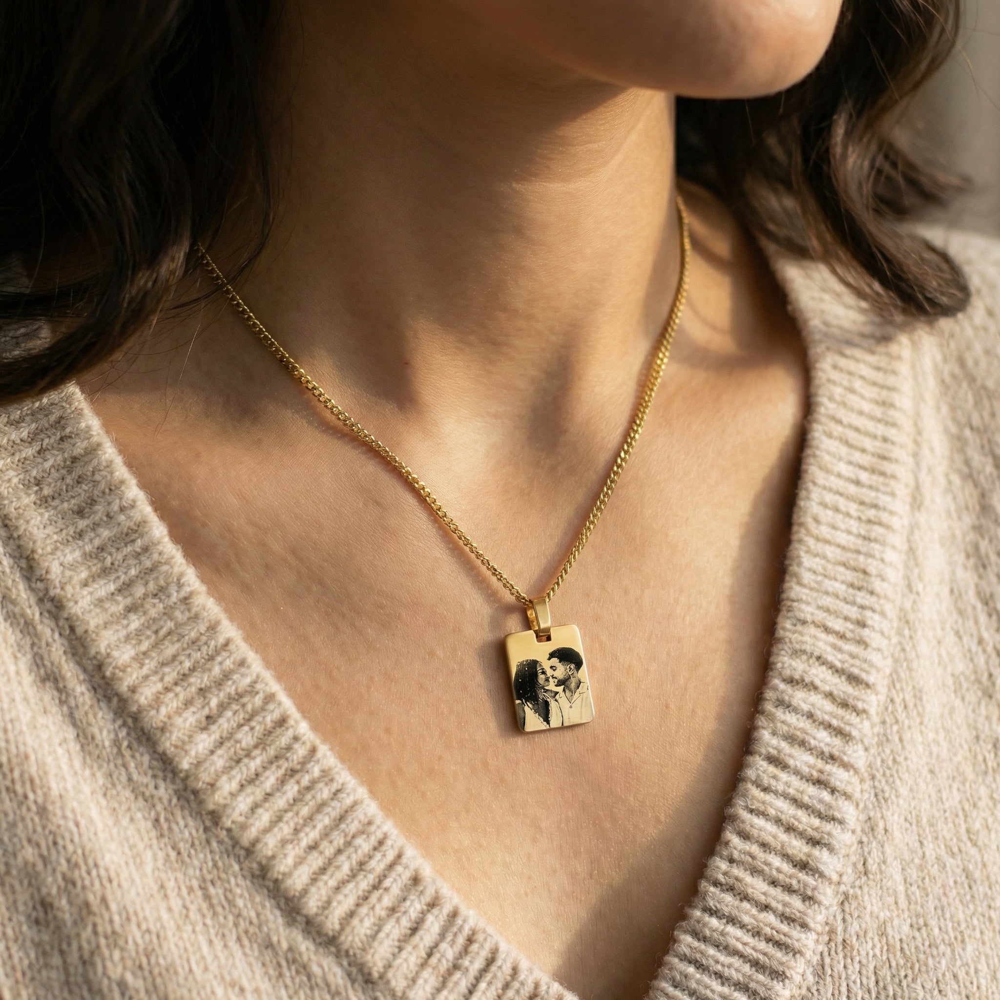 Colgante Militar Imagen Personalizable Dorado - Tesoriel