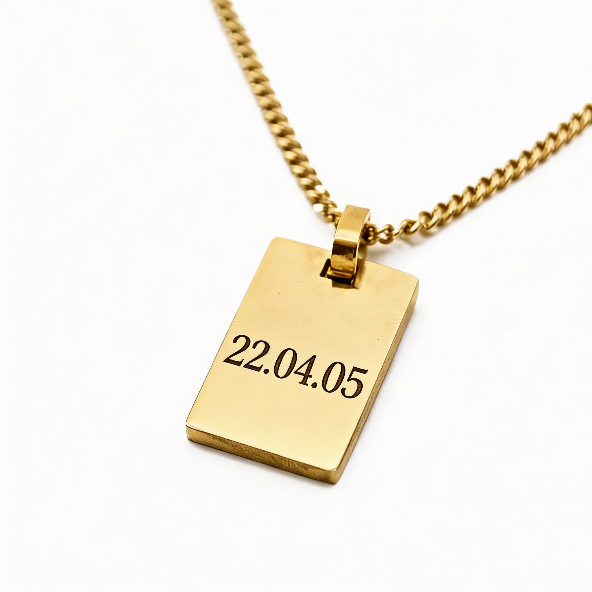 Colgante Militar Oro Personalizable Fecha - Tesoriel