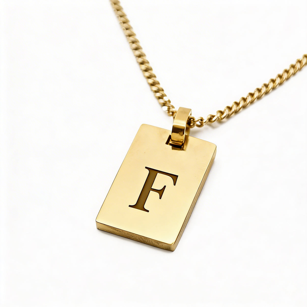Colgante Militar Oro Personalizable Inicial - Tesoriel