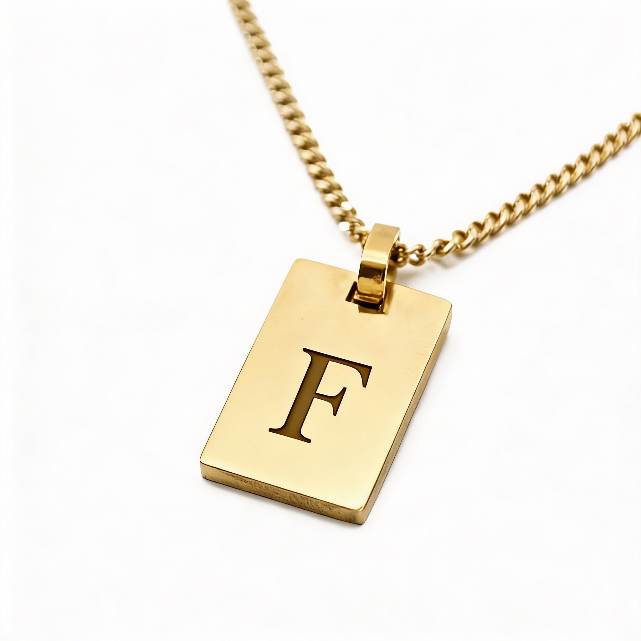 Colgante Militar Oro Personalizable Inicial - Tesoriel