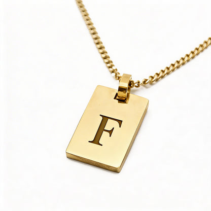 Colgante Militar Oro Personalizable Inicial - Tesoriel