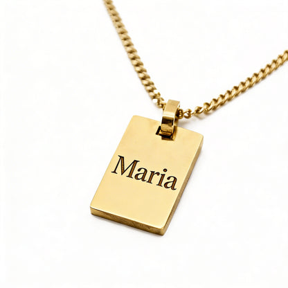 Colgante Militar Oro Personalizable Nombre - Tesoriel