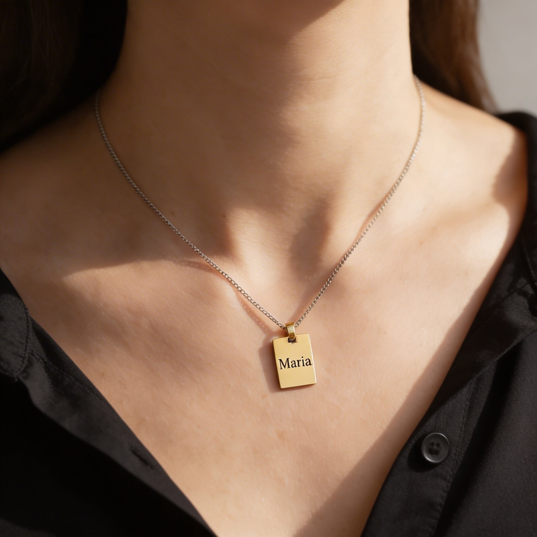 Colgante Militar Oro Personalizable Nombre - Tesoriel