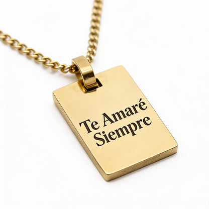 Colgante Militar Oro Personalizable Texto - Tesoriel