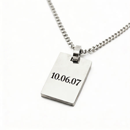 Colgante Militar Personalizable Fecha - Tesoriel