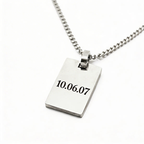 Colgante Militar Personalizable Fecha - Tesoriel