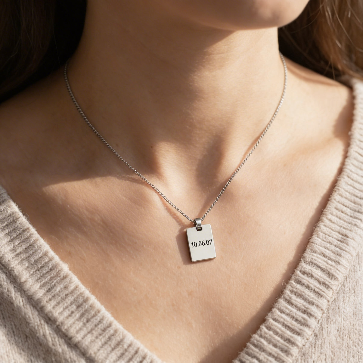 Colgante Militar Personalizable Fecha - Tesoriel