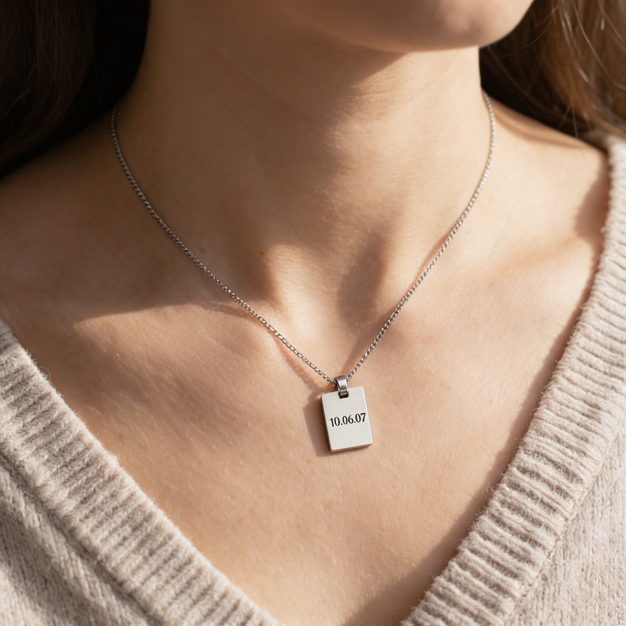 Colgante Militar Personalizable Fecha - Tesoriel