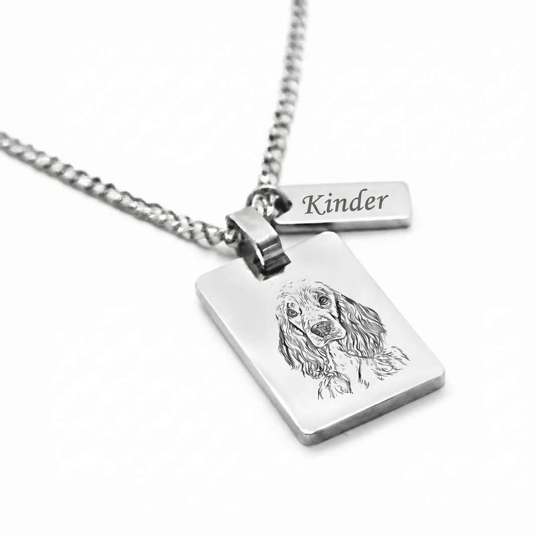 Colgante Militar Personalizable Mascota Silueta - Tesoriel