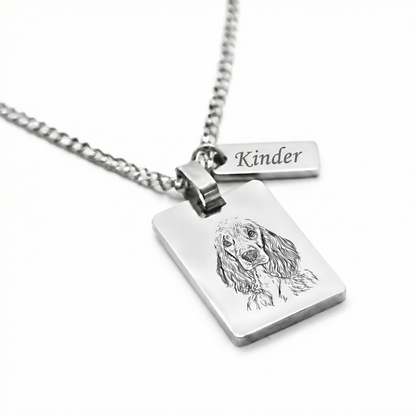 Colgante Militar Personalizable Mascota Silueta - Tesoriel