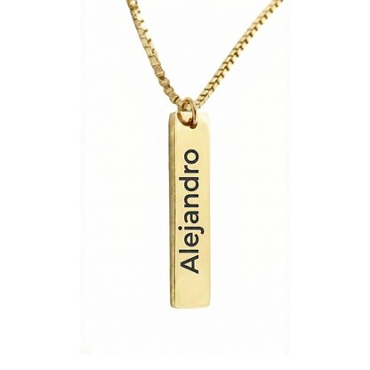 Colgante Nombre Personalizable Dorado - Tesoriel