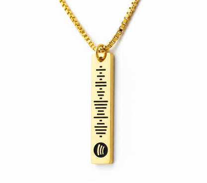 Colgante Spotify Personalizable Dorado - Tesoriel