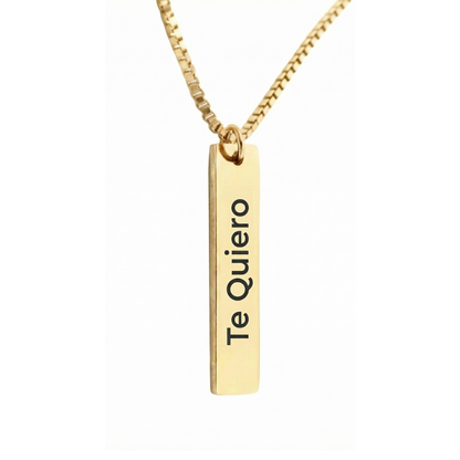 Colgante Texto Personalizable Dorado - Tesoriel