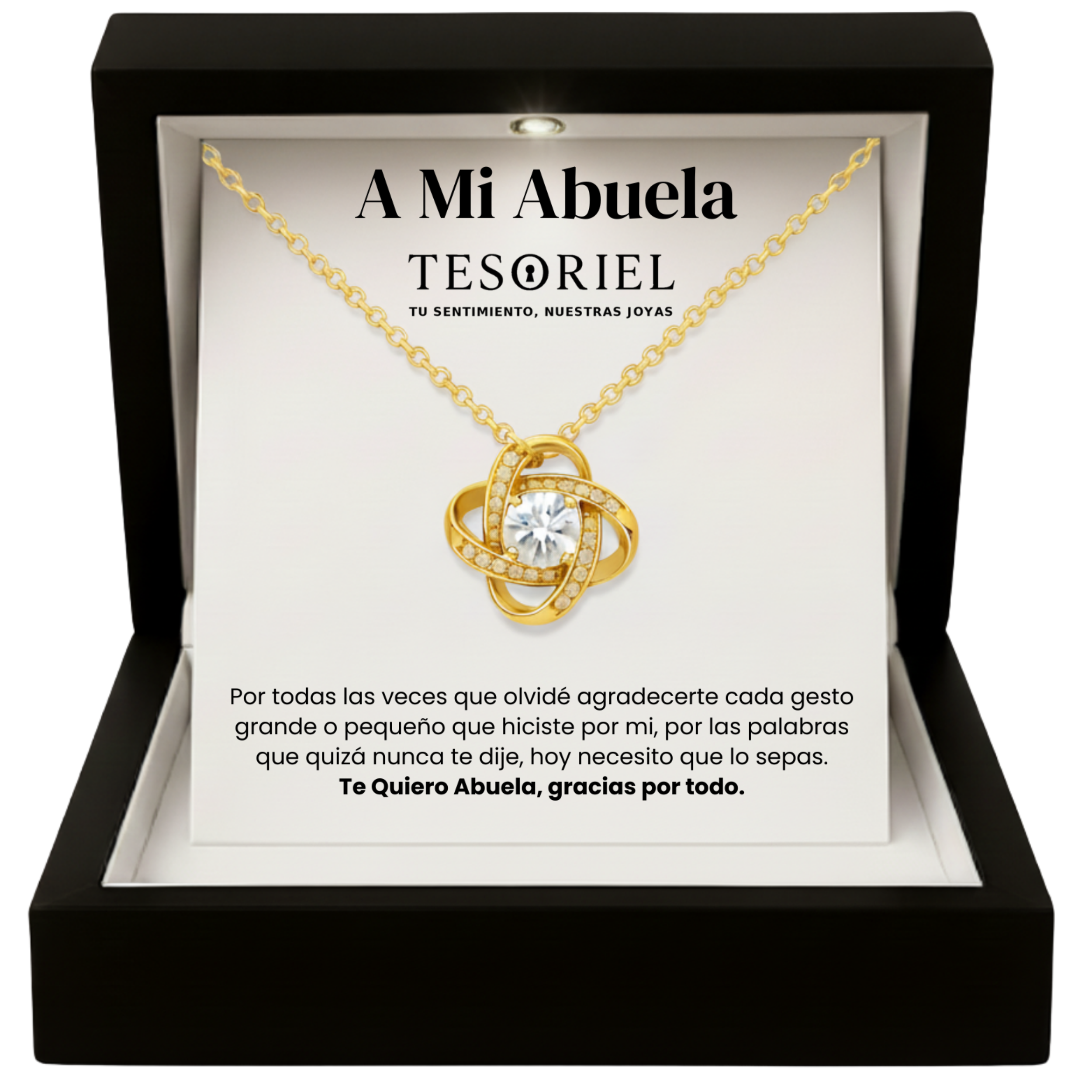 Colgante Universo Dorado con Cartas Especiales A Mi Abuela - Tesoriel