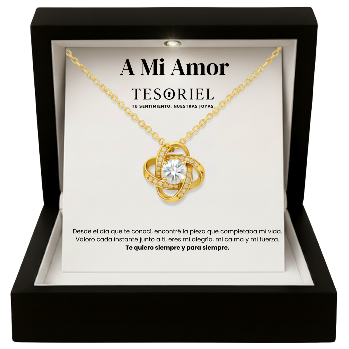 Colgante Universo Dorado con Cartas Especiales A Mi Amor - Tesoriel