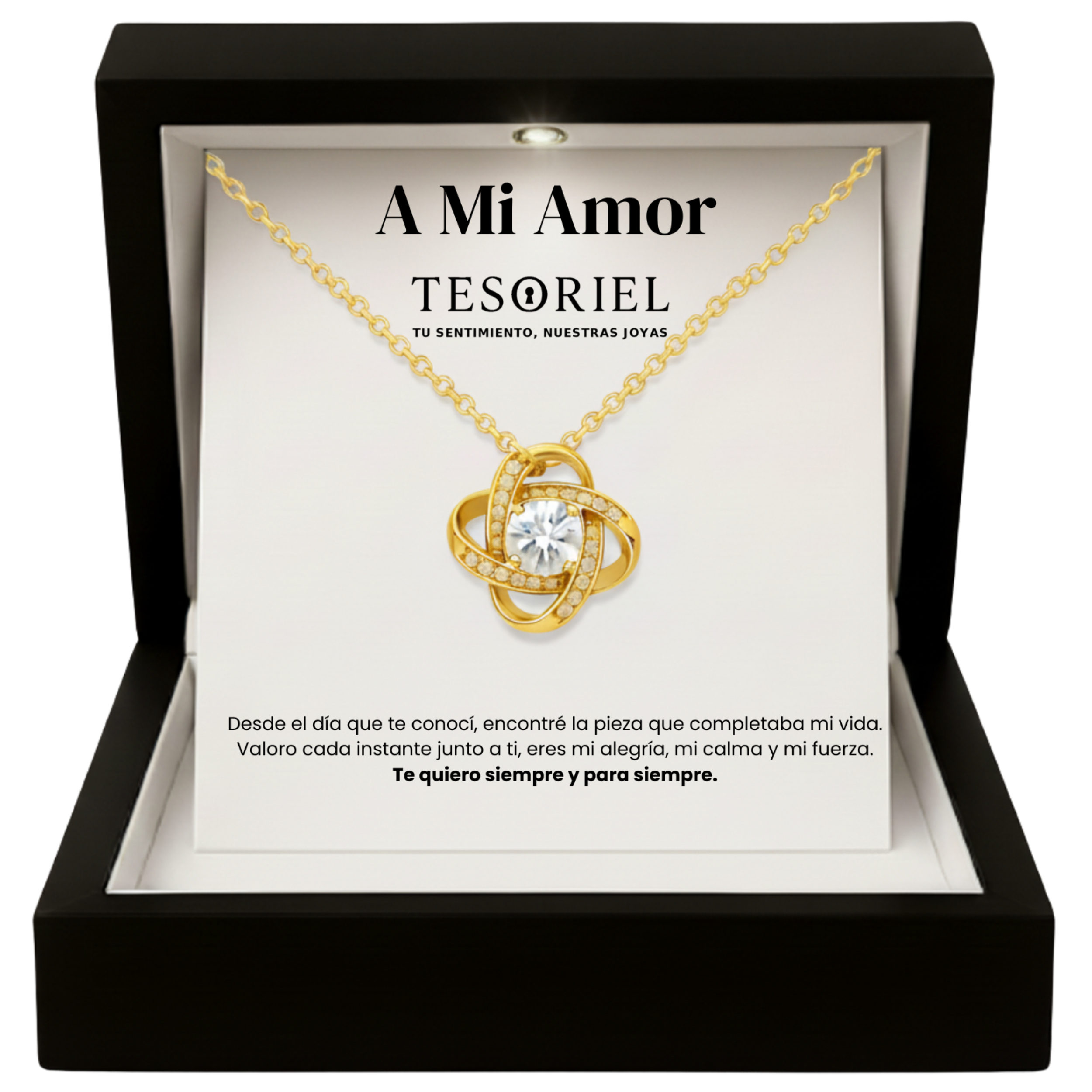Colgante Universo Dorado con Cartas Especiales A Mi Amor - Tesoriel