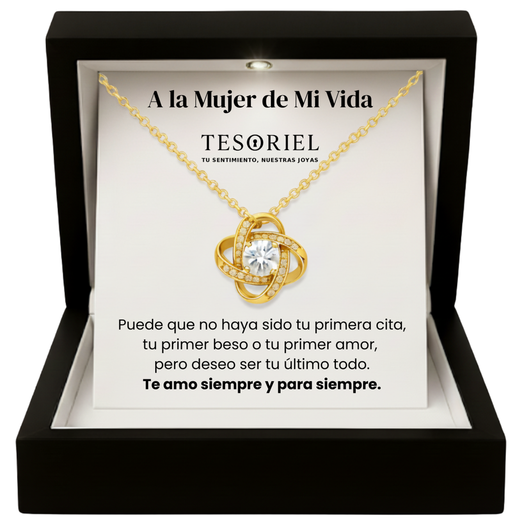 Colgante Universo Dorado con Cartas Especiales A la Mujer de Mi Vida - Tesoriel