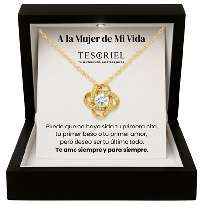 Colgante Universo Dorado con Cartas Especiales A la Mujer de Mi Vida - Tesoriel