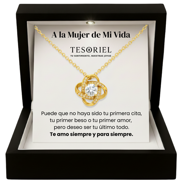 Colgante Universo Dorado con Cartas Especiales A la Mujer de Mi Vida - Tesoriel