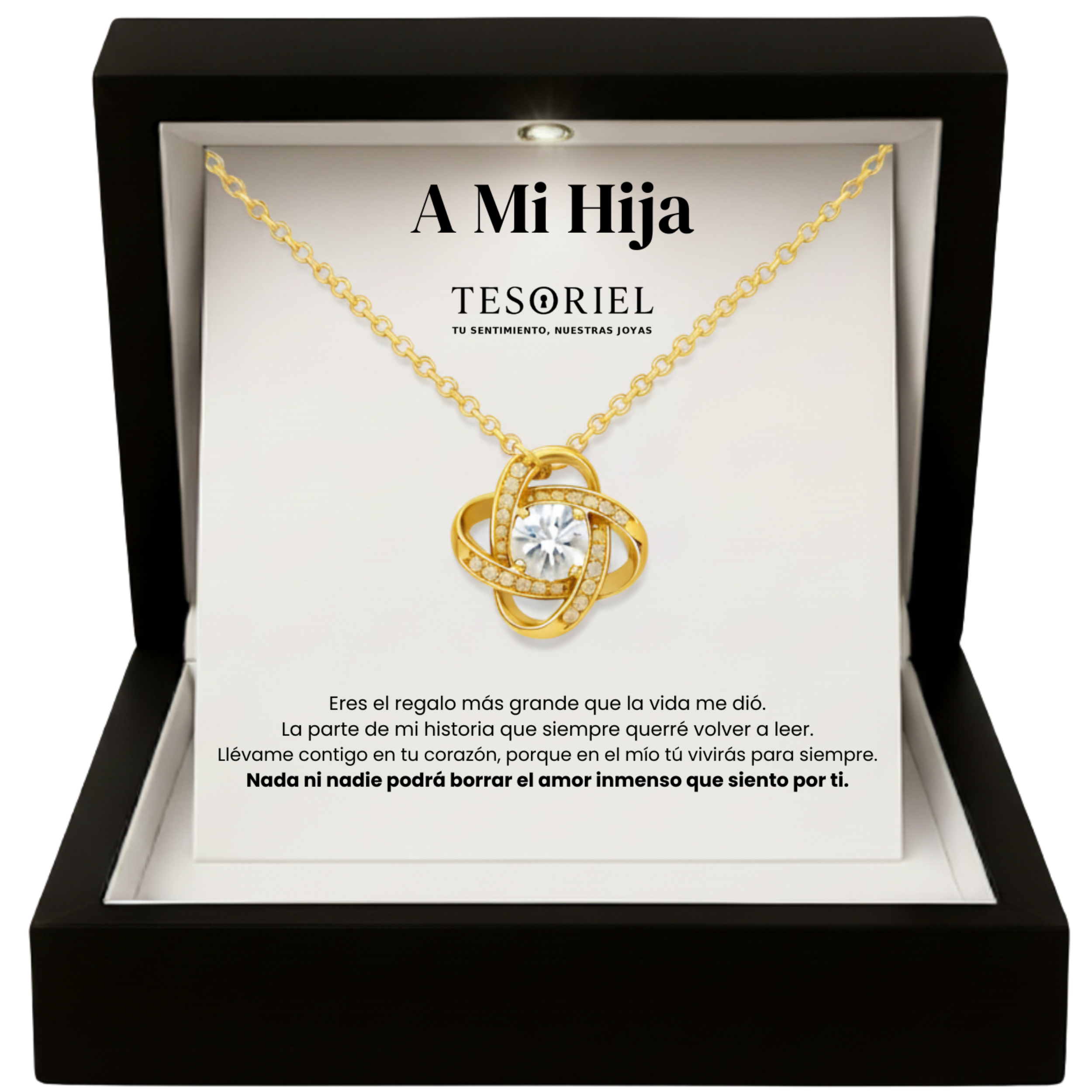 Colgante Universo Dorado con Cartas Especiales Para Mi Hija - Tesoriel