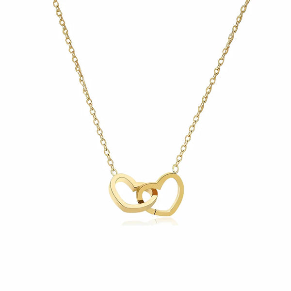 Colgante Corazones Entrelazados de Oro 18k