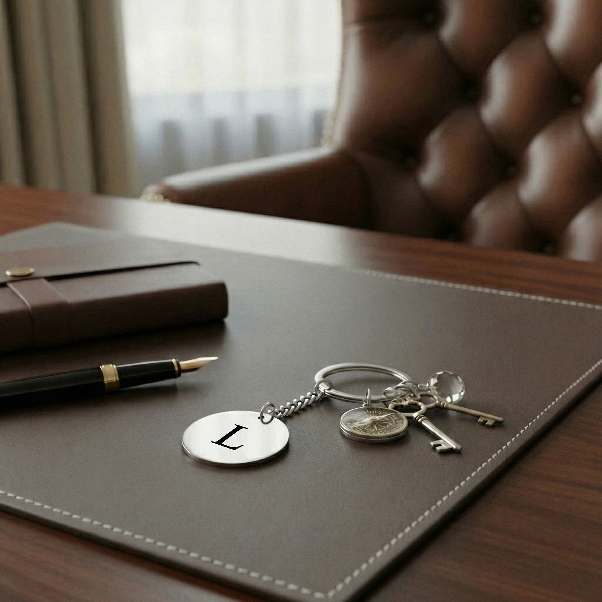 Llavero Circular Inicial Personalizable  - Tesoriel