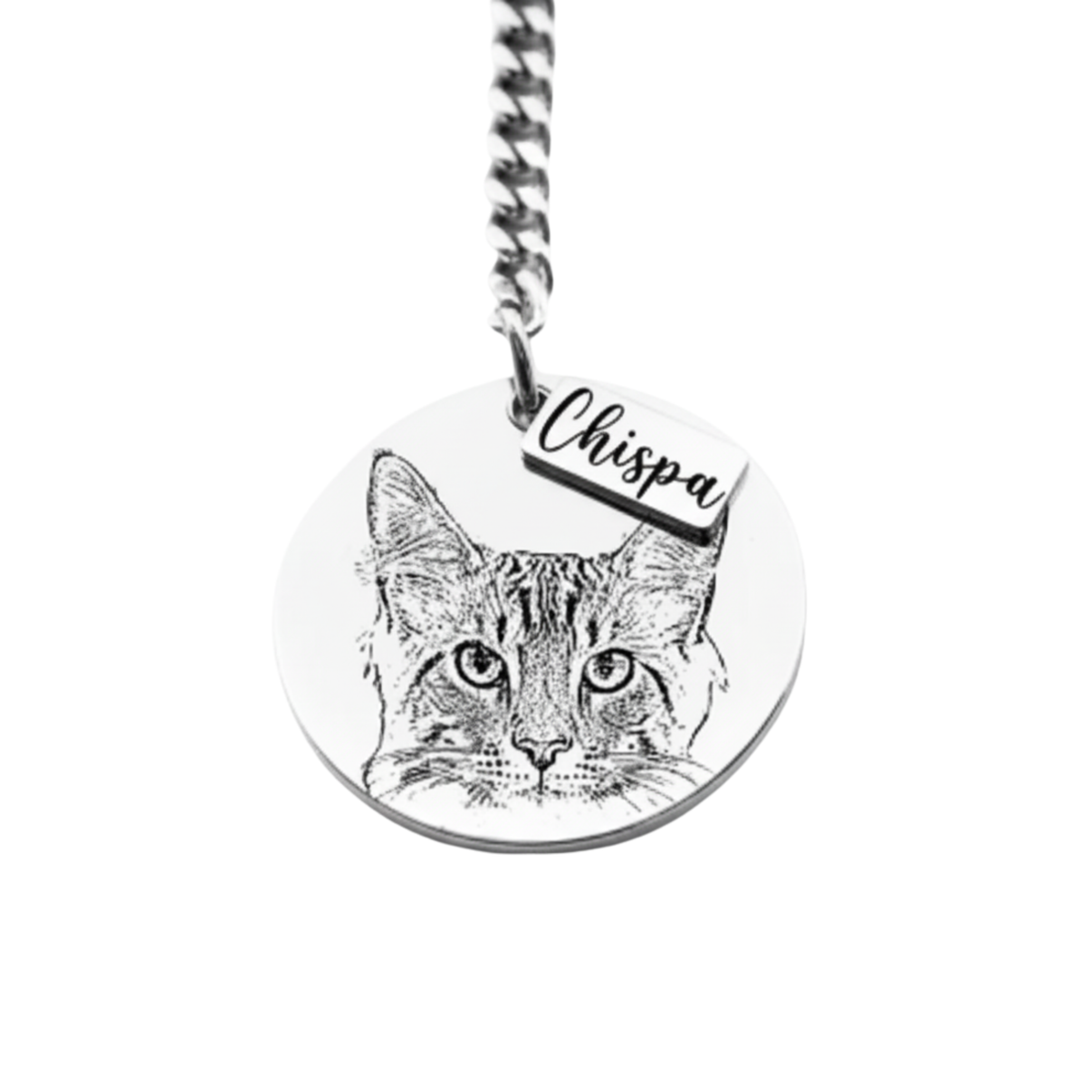 Llavero Circular Mascota Silueta Personalizable - Tesoriel