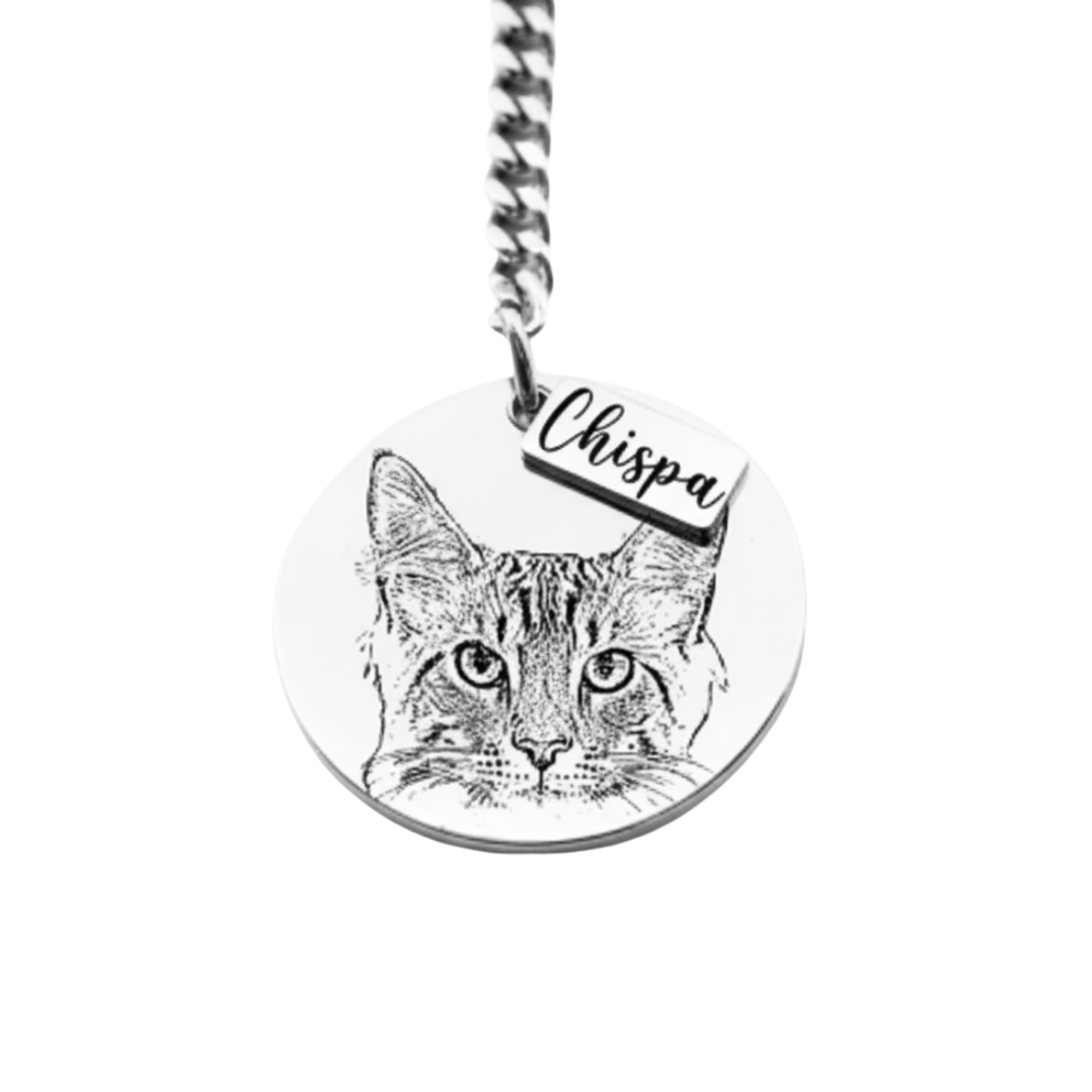 Llavero Circular Mascota Silueta Personalizable - Tesoriel