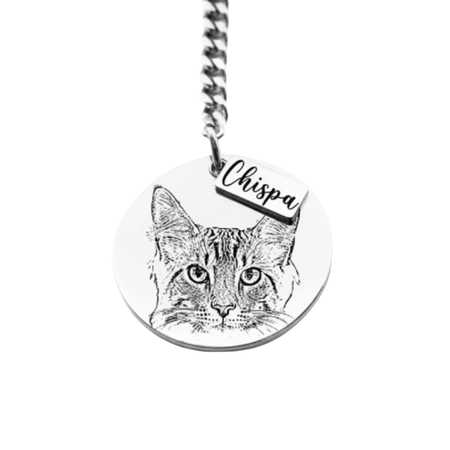 Llavero Circular Mascota Silueta Personalizable - Tesoriel