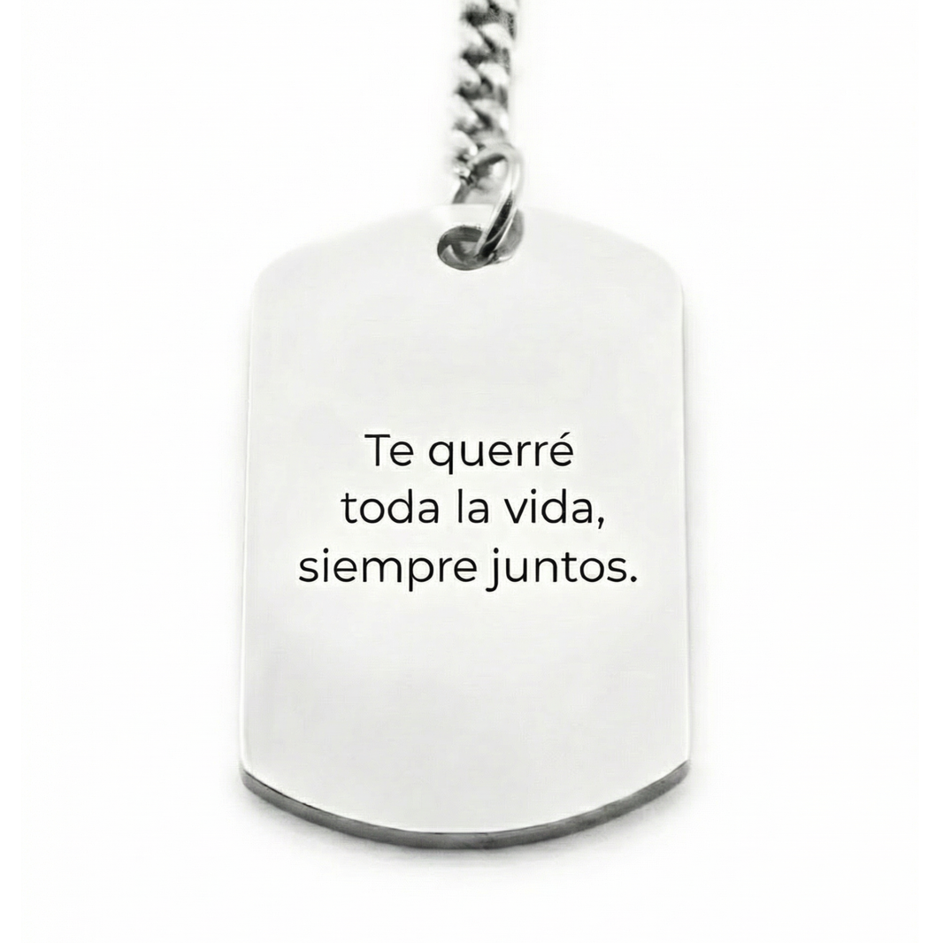 Llavero Militar Rectangular Texto Personalizable - Tesoriel