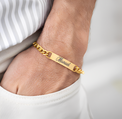 Caja de Rosa | Pulsera Personalizable Oro 18K