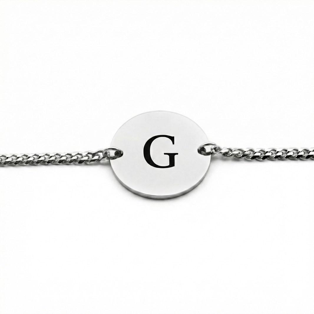 Pulsera Circular Inicial Personalizable - Tesoriel