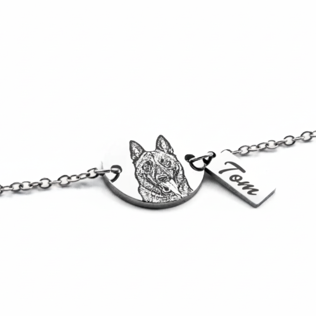 Pulsera Circular Mascota Silueta Personalizable - Tesoriel