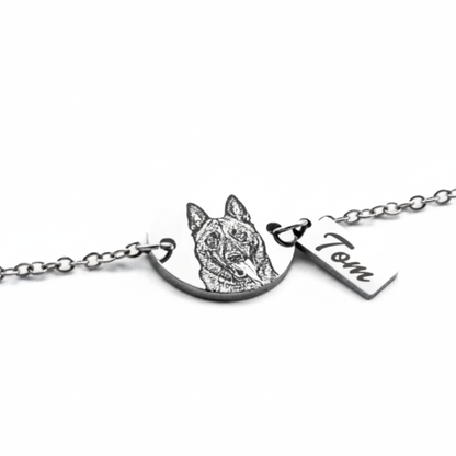 Pulsera Circular Mascota Silueta Personalizable - Tesoriel
