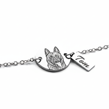 Pulsera Circular Mascota Silueta Personalizable - Tesoriel