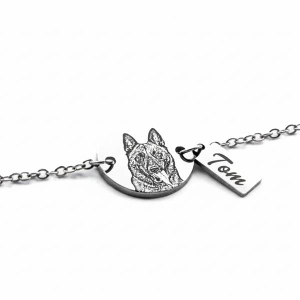 Pulsera Circular Mascota Silueta Personalizable - Tesoriel
