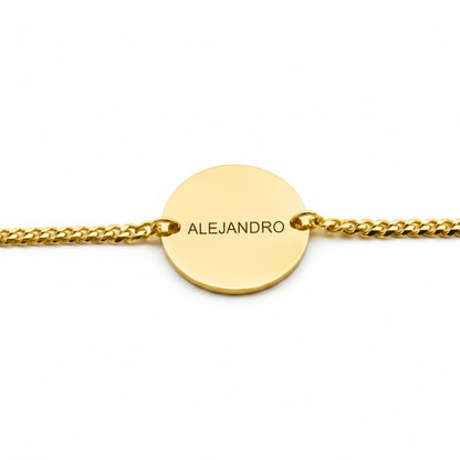 Pulsera Circular Nombre Personalizable Dorado - Tesoriel