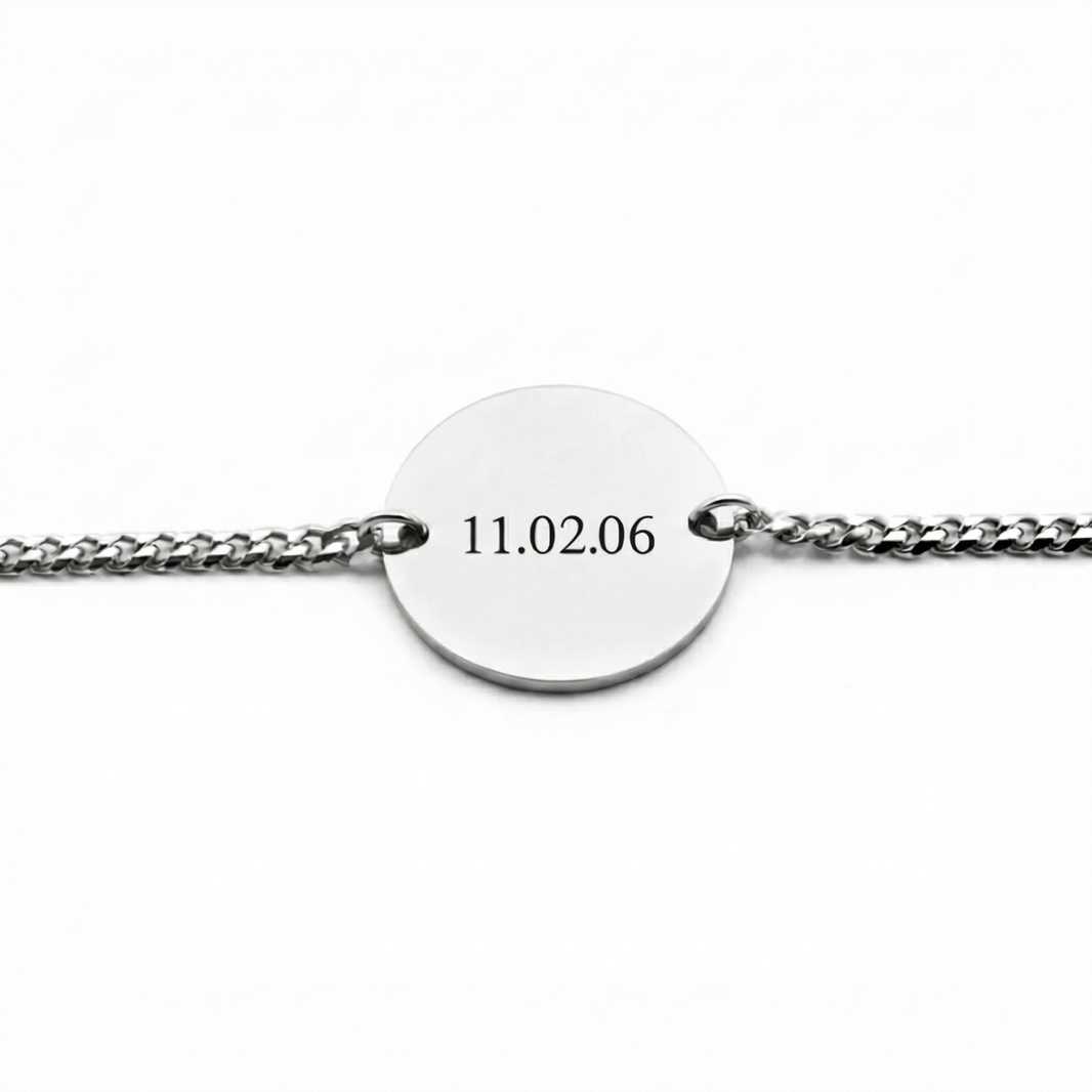 Pulsera Circular Personalizable Fecha - Tesoriel