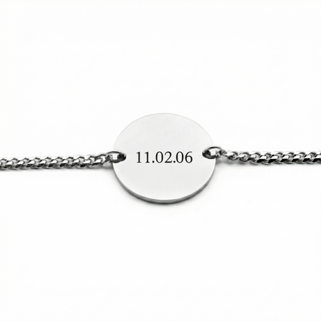 Pulsera Circular Personalizable Fecha - Tesoriel