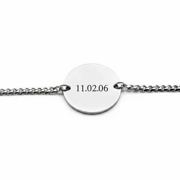 Pulsera Circular Personalizable Fecha - Tesoriel
