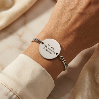 Pulsera Circular Texto Personalizable - Tesoriel