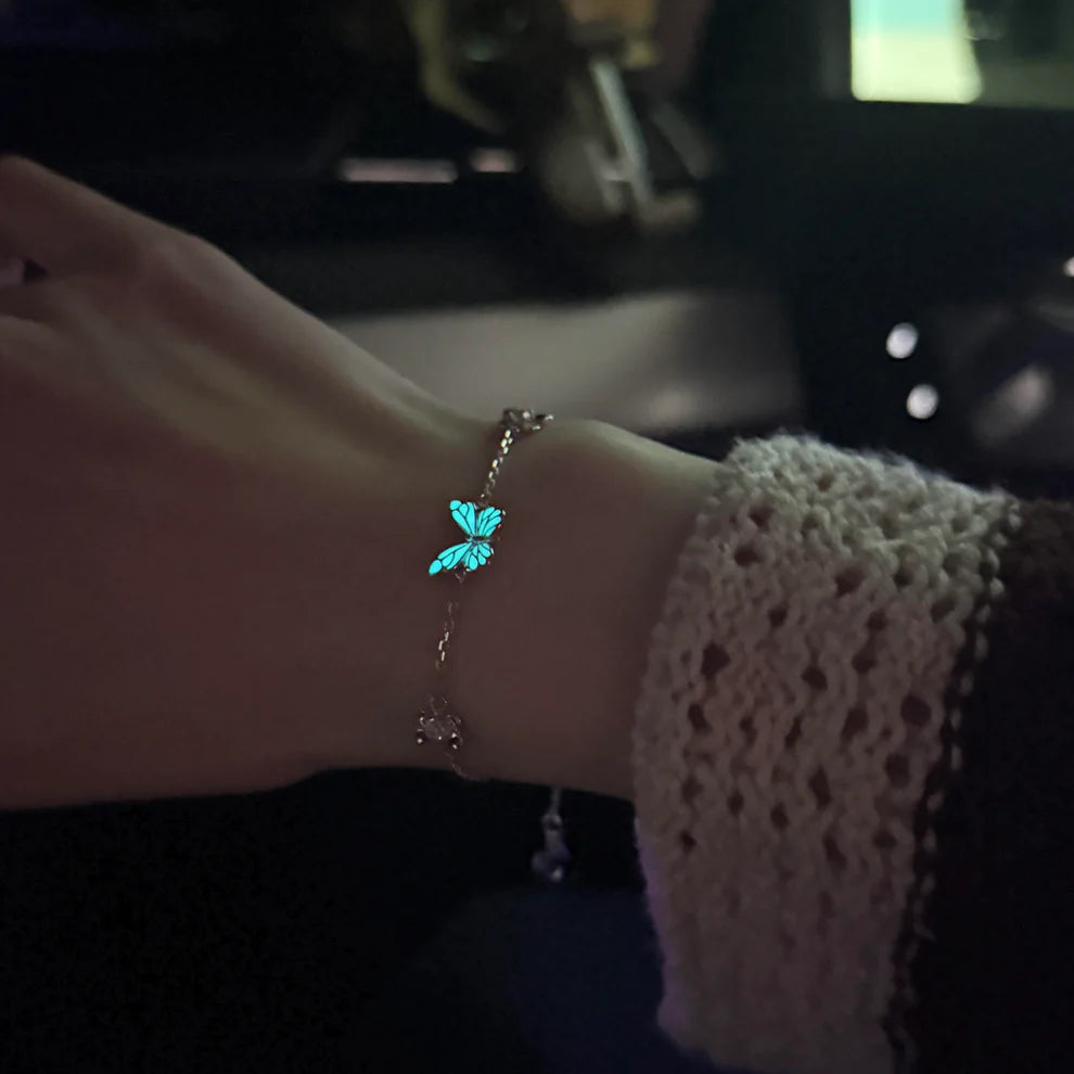 Pulsera Mariposa Azul Sueño Luminoso - Tesoriel