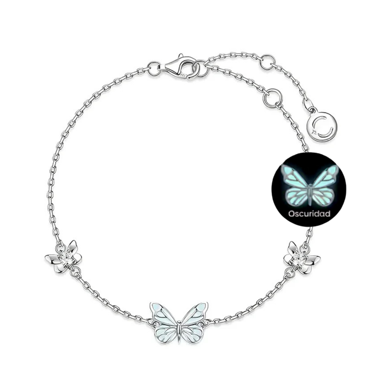 Pulsera Mariposa Azul Sueño Luminoso - Tesoriel