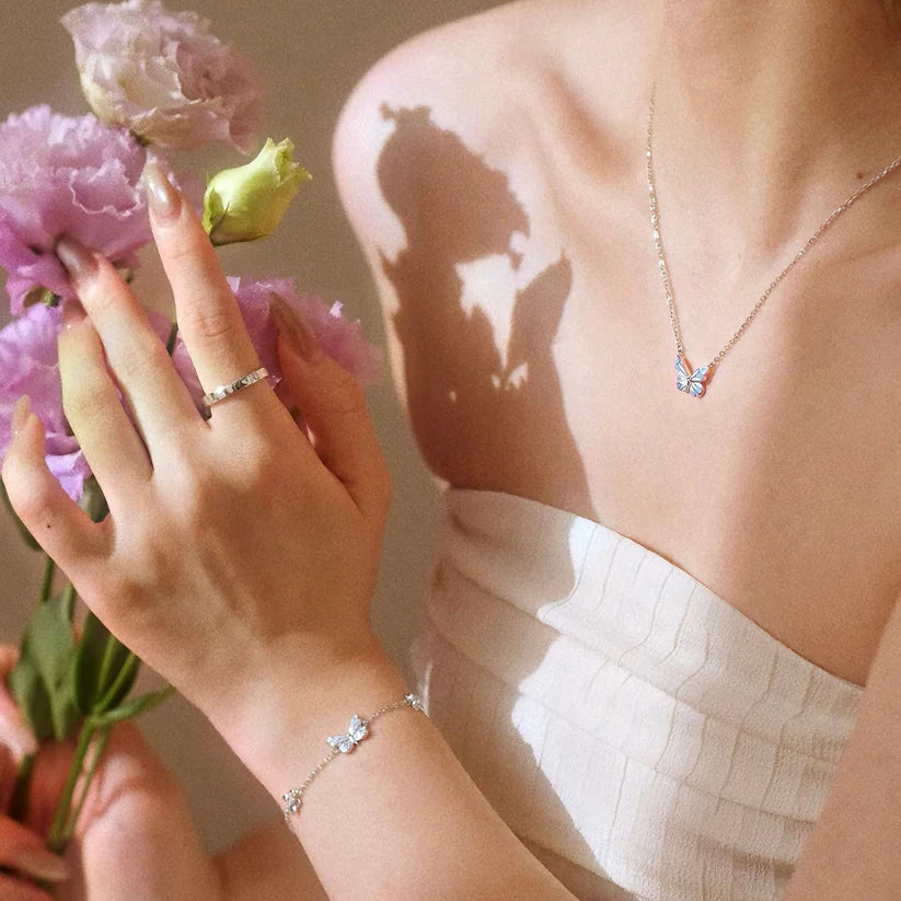 Pulsera Mariposa Azul Sueño Luminoso - Tesoriel