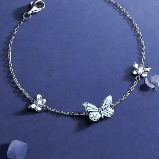 Pulsera Mariposa Azul Sueño Luminoso