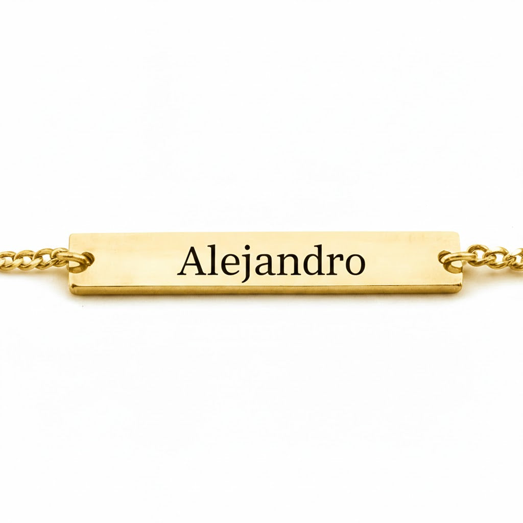 Pulsera Nombre Personalizable Dorado - Tesoriel