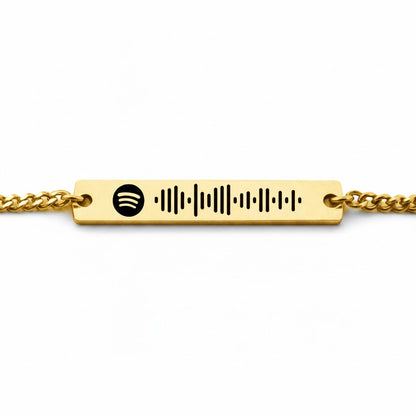 Pulsera Spotify Personalizable Dorado - Tesoriel