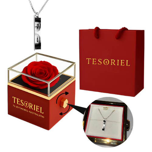 Caja de Rosa | Collar Personalizable - Ojos