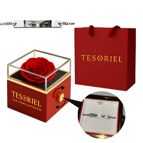 Caja de Rosa | Pulsera Personalizable - Ojo